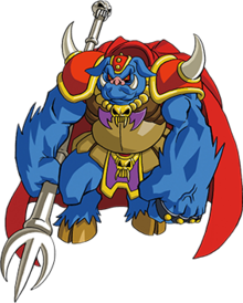 Artwork of Ganon in his blue pig-like form