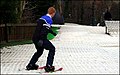 Dry slope skiing