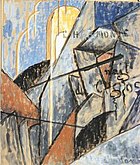 Jean Crotti, 1916, L'harmonie nait du chaos, gouache on cardboard, 58.3 x 47 cm