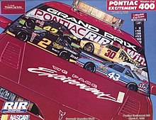 The 1992 Pontiac Excitement 400 program cover, with artwork by NASCAR artist Sam Bass.