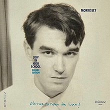A sepia high school headshot of Morrissey.