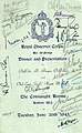 Autographed card from No.19 Group (Bromley) "Dinner and Presentation", 26 June 1945.