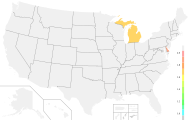 Alternate map with shading from 1.0 to 2.0.