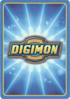 Cardback of the Digimon CCG from 1999, one of several iterations of the CCG.