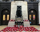 The memorial after Remembrance Sunday, 2021
