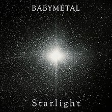 A bright star among dimmer stars in a black background; the words "BABYMETAL" and "Starlight" appear above and below, respectively.