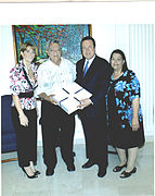 (L-R) Mrs. McClintock, myself, Kenneth McClintock and Mrs. Milagros Santiago.