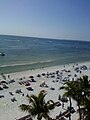 The beach as seen from the terrace of the Lani Kai Island Resort