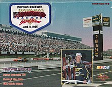 The 1995 Pocono 500 program cover, featuring Rusty Wallace.