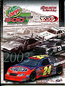 2003 Southern 500 program cover