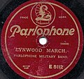 Early 20th century Parlophone record label of the 78rpm acoustic era