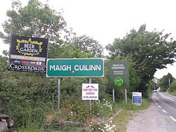 Signs outside Moycullen village