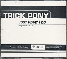 This is a promotional copy of Trick Pony's single "Just What I Do".