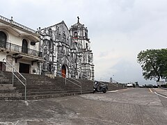 Daraga Church side view with Mayon