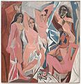 Pablo Picasso, Les Demoiselles d'Avignon, 1907. Re-invented the art of painting, all of Picasso's friends even Henri Matisse and Georges Braque were upset when they saw this painting.