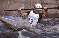Maria Francis at an International Slalom competition in Nottingham 1991