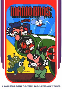 Player characters Mario and Luigi surrounded by the three enemies in the game