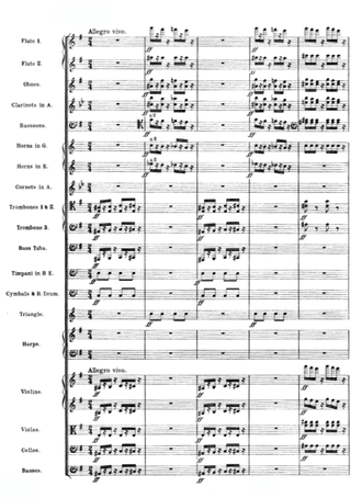 Page of musical score for full orchestra