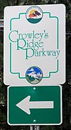 Crowleys Ridge Scenic Byway sign