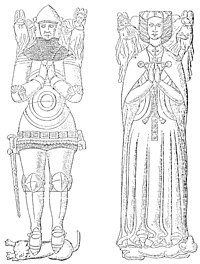 Drawign of Gorges effigies