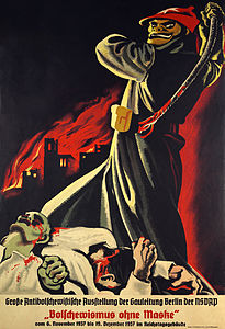 "Bolschewismus ohne Maske" at Propaganda in Nazi Germany, by Herbert Agricola (restored by Jujutacular)