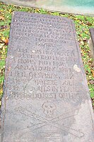 The tombstone of Helen Gordon (1660–1687) was moved to the church in 1875 and is the oldest gravestone in New Jersey