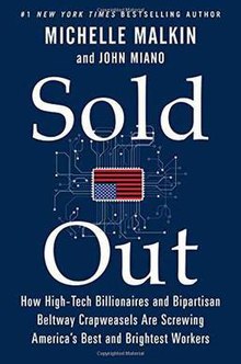 Cover art for Michelle Malkin's and John Miano's book, Sold Out (2015)