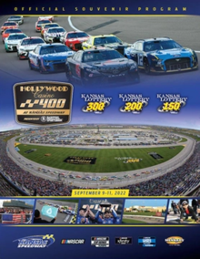 The 2022 Hollywood Casino 400 program cover.