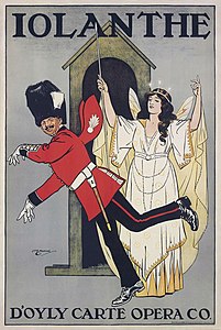 Iolanthe poster, by H. M. Brock (restored by Adam Cuerden)
