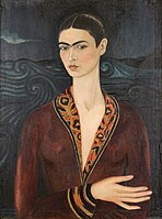 Self-portrait in a Velvet Dress, 1926 by Frida Kahlo