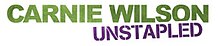 A logo for the American television series Carnie Wilson: Unstapled, featuring green and purple letterface.