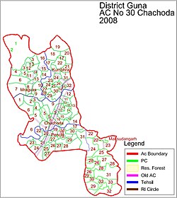 Map of Chachoda Assembly Constituency