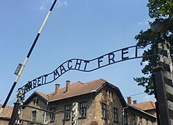 Entry gate to Auschwitz