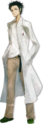 A stylized illustration of a young man wearing a white lab coat