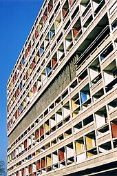 International Style - Unité d'habitation, Marseilles, France, by Le Corbusier, 1952[78]