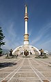 Independence Monument in Ashgabat, Turkmenistan. Ertuğrul statue on the right