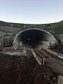 Close up southbound tunnel southern portal under construction, 2015