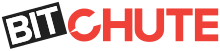 A tilted black square with white text reading "BIT", followed by red text reading "CHUTE"