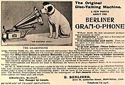 Gramophone ad, Oct, 1900