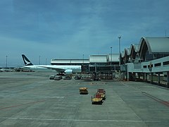 Mactan Cebu International Airport Terminal 2 with Cathay plane