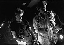 Jonathan Strayer (bass, left) and John Shirreff (vocals, right)