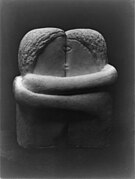 Constantin Brâncuși, The Kiss, 1907–1908, published in the Chicago Tribune, March 25, 1913