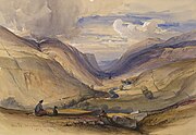 1844 watercolour of Glen Tilt by William Leighton Leitch