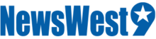 The words "NewsWest" in a bold compressed sans serif next to a sans serif numeral 9. The counter, or "hole", in the top of the 9 is in the shape of a five-pointed star.