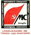 MC de Aragón sticker, demanding legalization of political parties