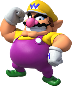 Wario, as seen in promotional artwork for Super Mario Party