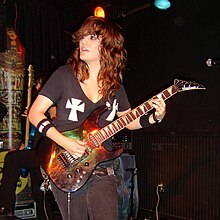 Heather Baker performing with The Iron Maidens