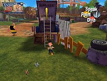 Screenshot showing both characters and actions available.