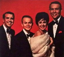 Cover art for The two sides of the J's with Jamie (1963) depicting, from left-to-right, Joe Silvia, Don Shelton, Jamie Silvia, and Len Dresslar.