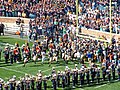 Football team taking the field, '06 ND vs. Stanford